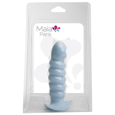 Maia Paris Silicone Swirl Dong-Pastel Blue 6"