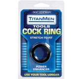 Titanmen Cock Ring Stretch To Fit-Black - Covenant Spice