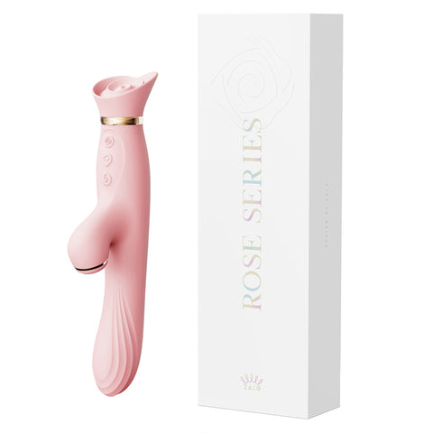 ROSE RABBITS SUCTION DUAL STIMULATORS BY ZALO- Heated and Thrusting