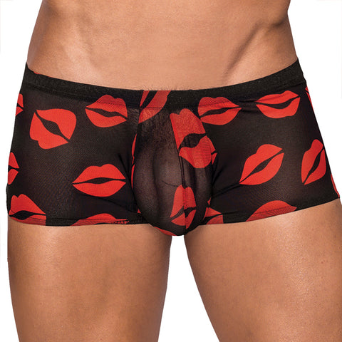 Kiss Me Mini Shorts-Black Large-Boxed