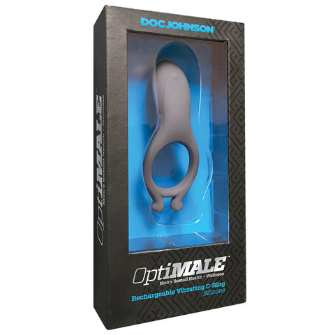 OptiMale Rechargeable Vibrating C-Ring-Slate