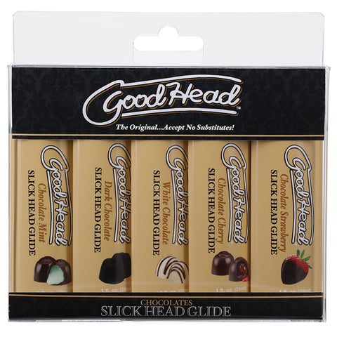 GoodHead Slick Head Glide-Chocolate 1oz 5Pk