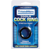 Titanmen Cock Ring Stretch To Fit-Black - Covenant Spice
