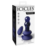 Icicles No 83 With Rechargeable Vibrator & Remote-Blue