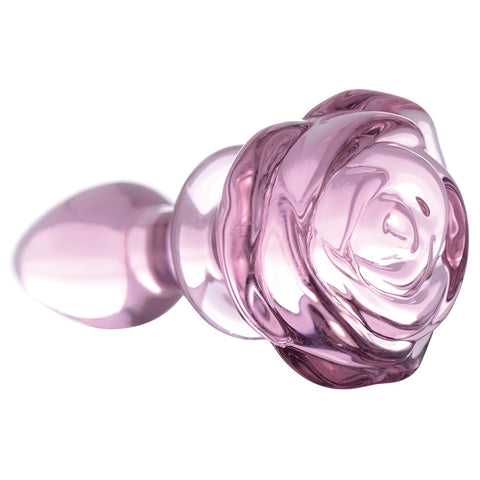 Booty Sparks Pink Rose Glass Anal Plug-Small Covenant Spice Booty Sparks Pink Rose Glass Anal Plug-Small Covenant Spice