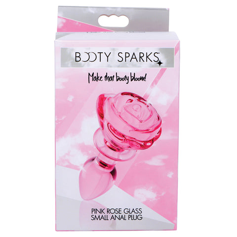 Booty Sparks Pink Rose Glass Anal Plug-Small Covenant Spice Booty Sparks Pink Rose Glass Anal Plug-Small Covenant Spice